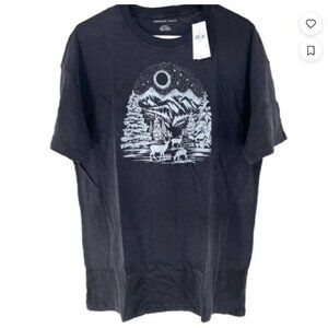 AE Women's Oversized Winter Scene Graphic T-Shirt